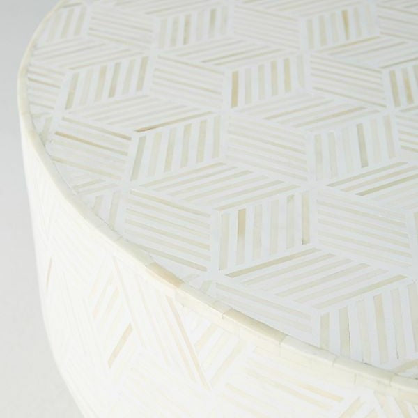 Bone Inlay Geo Inlay Petite Coffee Table