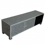 Bone Inlay TV Sideboard : Starburst : Black