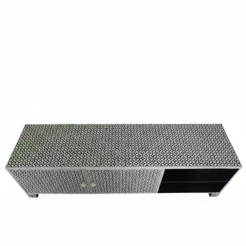Bone Inlay TV Sideboard : Starburst : Black