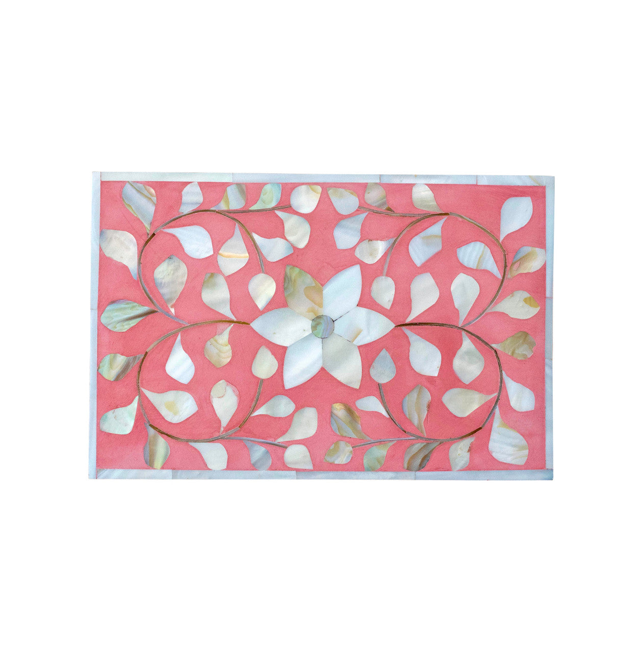 Mother of Pearl Small Gift Box : Floral : Pink