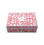Mother of Pearl Small Gift Box : Floral : Pink