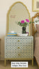 Bone Inlay  3 Drawer Bedside Chest : Zelliges : Blue Grey