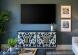 Bone Inlay Buffet : Arrows : Black & White