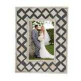 Bone Inlay Frame : Moroccan : Charcoal