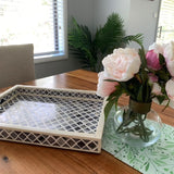 Bone Inlay Rectangular Tray : Moroccan : Grey