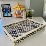Mother of Pearl Small Gift Box : Floral : White