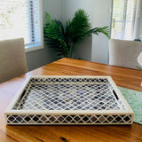 Mother of Pearl Small Gift Box : Floral : White