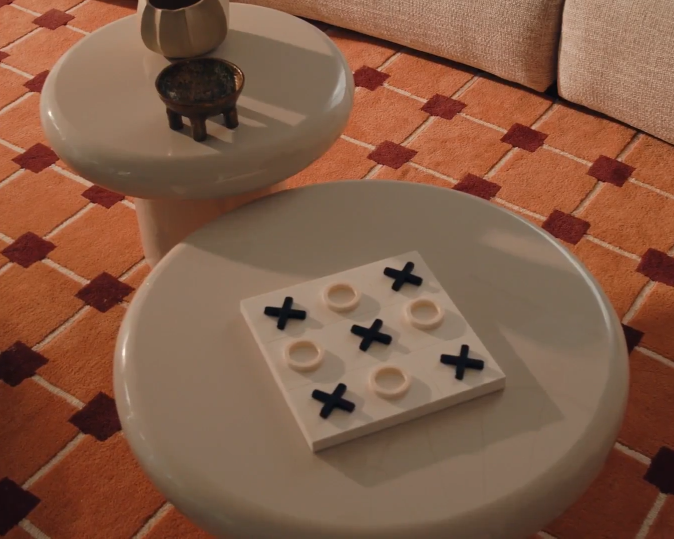 Bone Inlay Noughts & Crosses Board Game