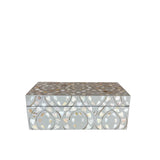 Mother of Pearl Inlay Mid-Size Box : Heart : Grey