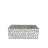 Mother of Pearl Inlay Mid-Size Box : Heart : Grey