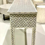 Bone Inlay Console : Ogee : Grey