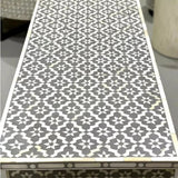 Bone Inlay Console : Ogee : Grey