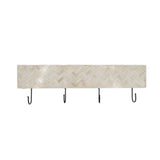 Bone Inlay Wall Hook : Stripe : White