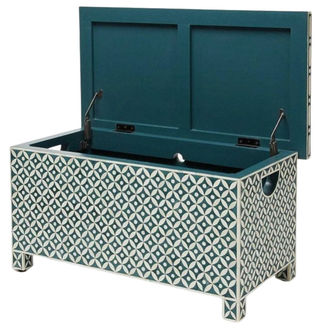 Large Bone Inlay Storage Box Mahlia Interiors | Inlay Specialist | Bone Inlay Storage Chest