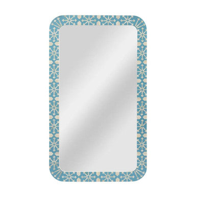 Bone Inlay Mirror : Zelliges : Blue