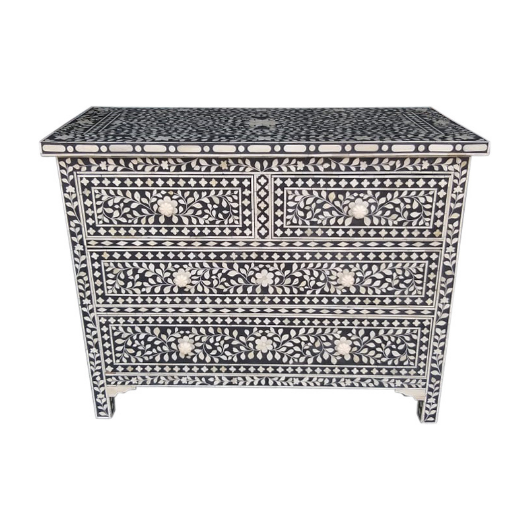 Bone Inlay Chest of Drawers - Mother of Pearl Chests | Mahlia Interiors ...