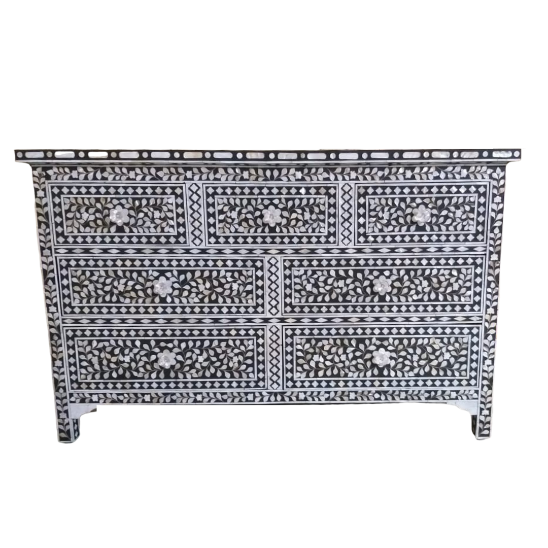 Bone Inlay Chest of Drawers - Mother of Pearl Chests | Mahlia Interiors