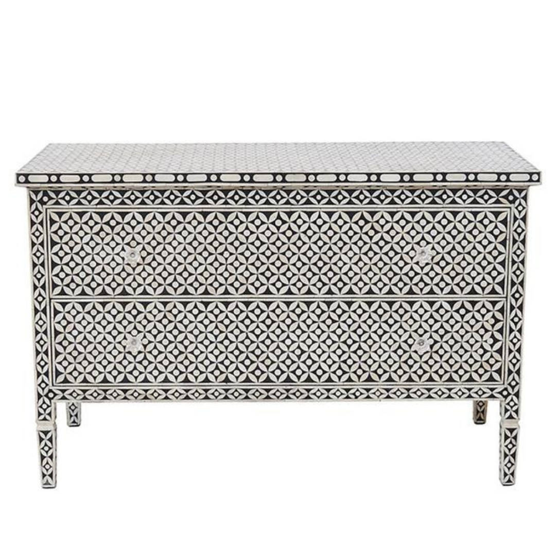 Bone Inlay Chest of Drawers - Mother of Pearl Chests | Mahlia Interiors
